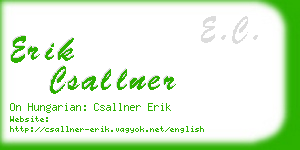 erik csallner business card